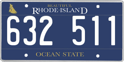 RI license plate 632511