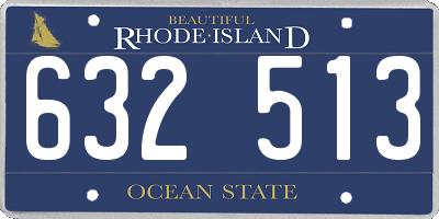 RI license plate 632513