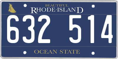 RI license plate 632514