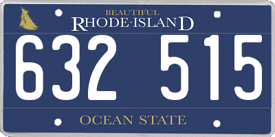 RI license plate 632515