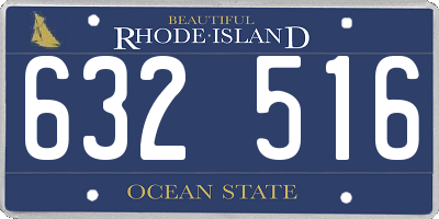 RI license plate 632516