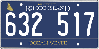 RI license plate 632517
