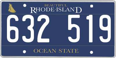 RI license plate 632519