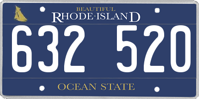 RI license plate 632520