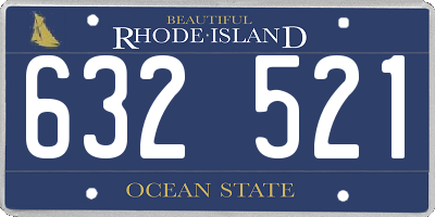 RI license plate 632521