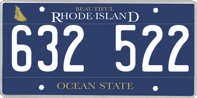 RI license plate 632522