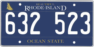 RI license plate 632523