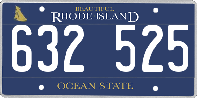 RI license plate 632525