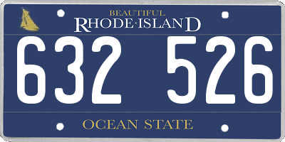 RI license plate 632526