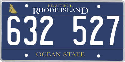 RI license plate 632527