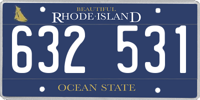 RI license plate 632531