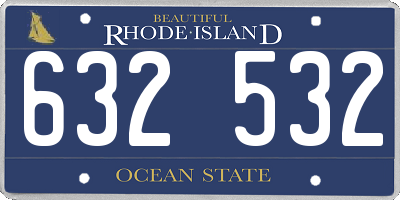RI license plate 632532