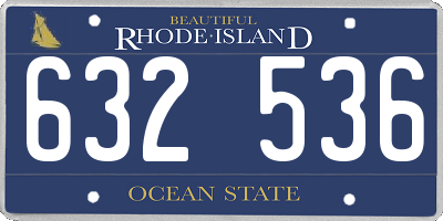 RI license plate 632536