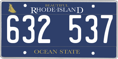 RI license plate 632537