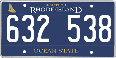 RI license plate 632538