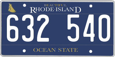 RI license plate 632540