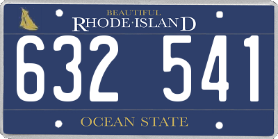 RI license plate 632541