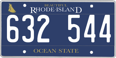 RI license plate 632544