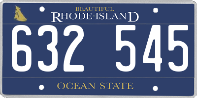 RI license plate 632545