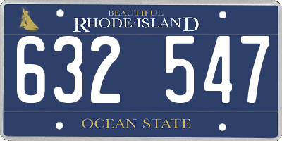 RI license plate 632547