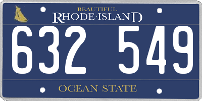 RI license plate 632549