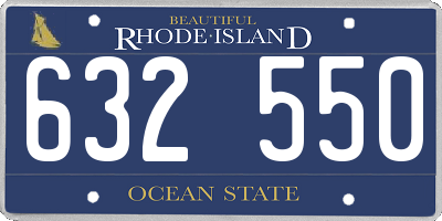RI license plate 632550