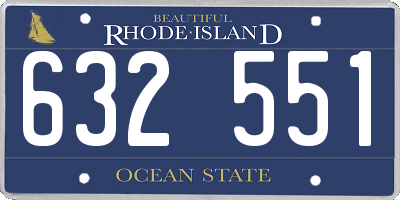 RI license plate 632551