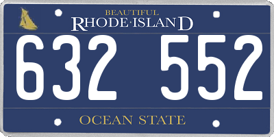 RI license plate 632552