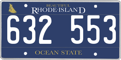 RI license plate 632553