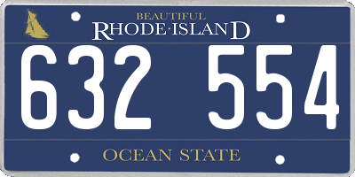 RI license plate 632554