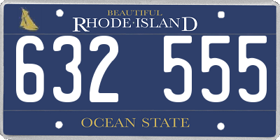 RI license plate 632555