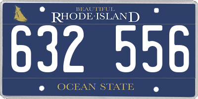 RI license plate 632556