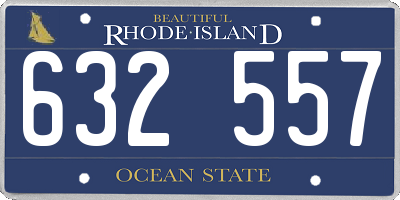 RI license plate 632557