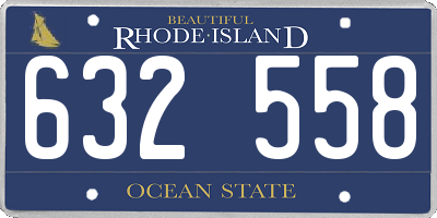 RI license plate 632558