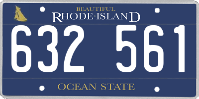 RI license plate 632561