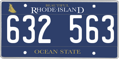 RI license plate 632563
