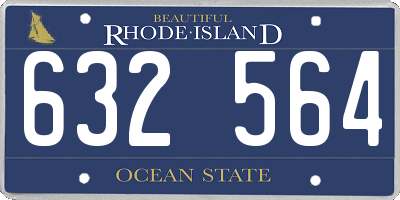 RI license plate 632564