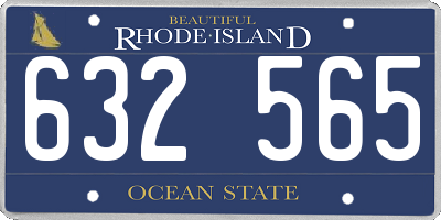RI license plate 632565