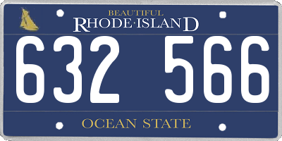 RI license plate 632566