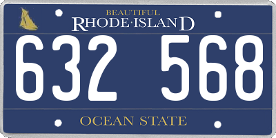 RI license plate 632568