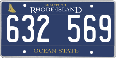 RI license plate 632569