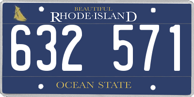 RI license plate 632571