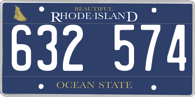 RI license plate 632574