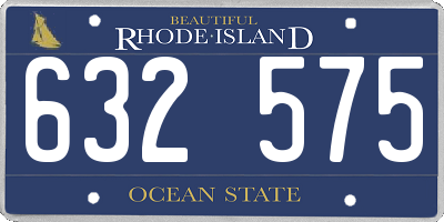 RI license plate 632575