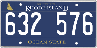 RI license plate 632576