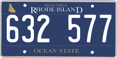 RI license plate 632577