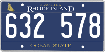 RI license plate 632578