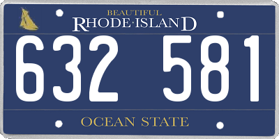 RI license plate 632581