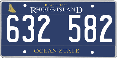 RI license plate 632582