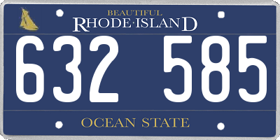 RI license plate 632585